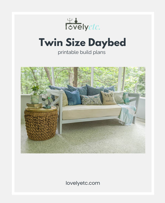 Twin Size Daybed Printable Build Plans