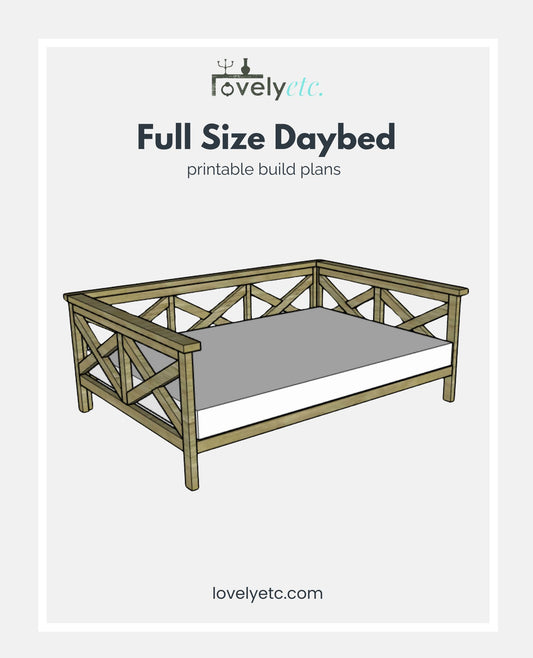 Full Size Daybed Printable Build Plans