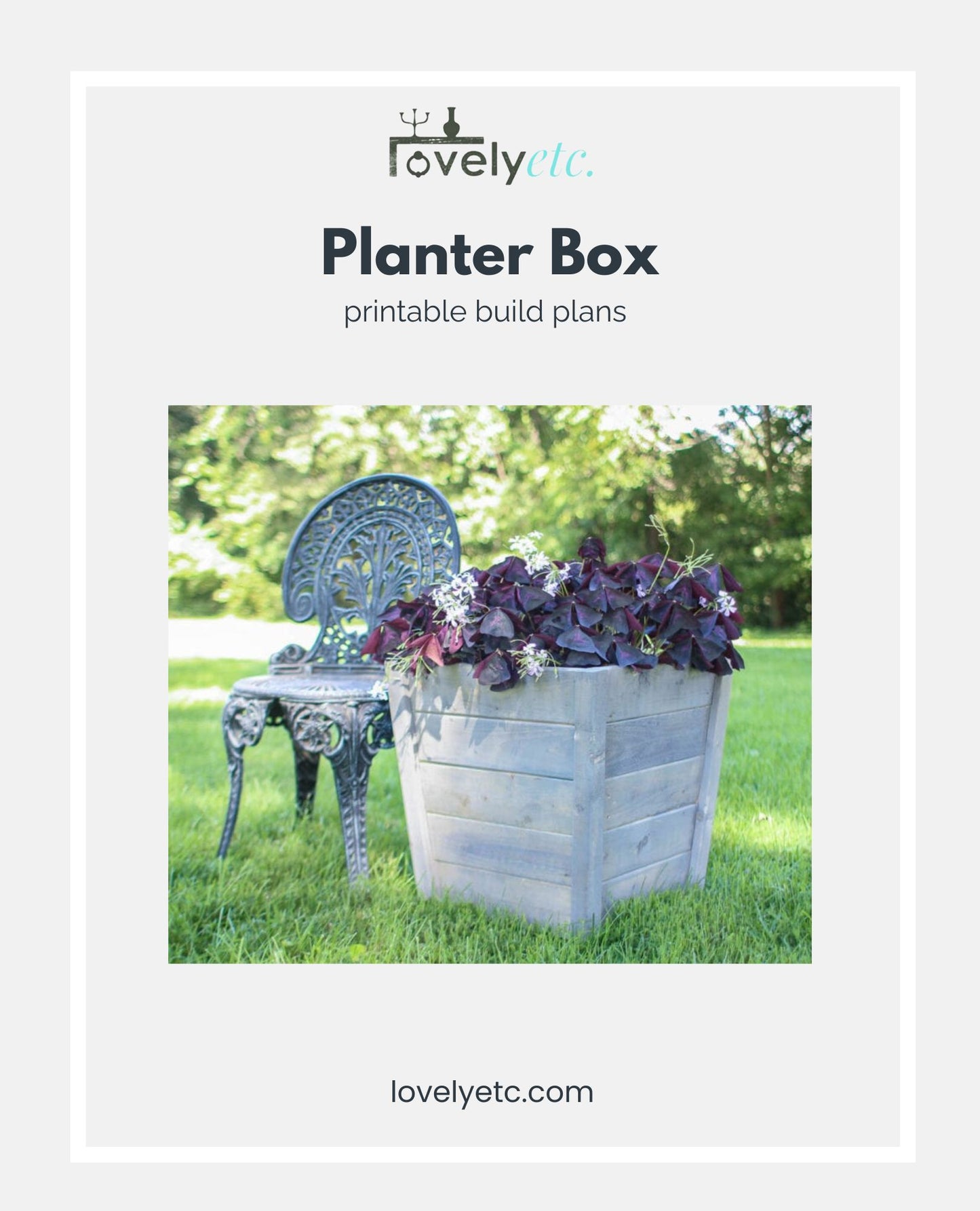 Large Planter Box Printable Build Plans