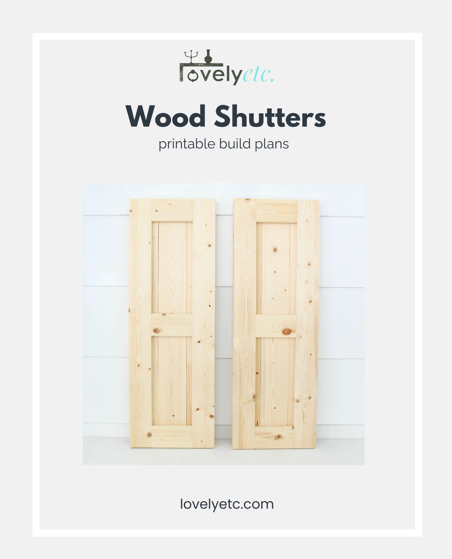 Wooden Shutters Printable Build Plans