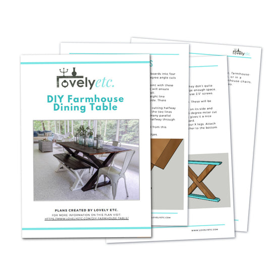 Indoor/Outdoor Farmhouse Table Printable Build Plans